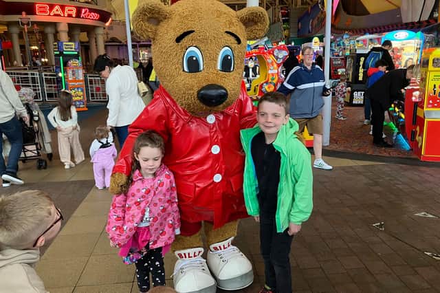 Rosanna and Eddie with Billy the Bear