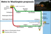 The proposed new Washington route.