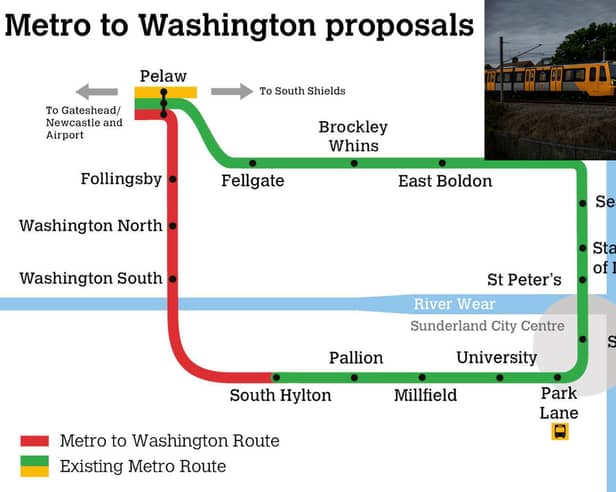 The proposed new Washington route.