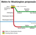 The proposed new Washington route.