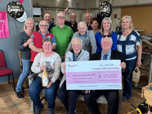 The Tyneside Community Woodshed has been awarded nearly £20,000 in funding from the National Lottery Community Fund. The cheque was presented to the group by Councillor Stephen Dean, of the Bede ward.