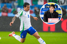 Sandro Tonali in action for Italy against Norway on Friday night.