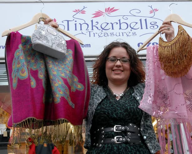 Jayne McKeown showed off some of the fantastic items on sale at Tinkerbells Treasures when it opened in Fowler Street in December 2007.