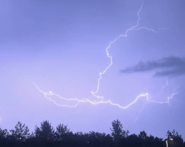 A weather warning for thunderstorms has been issued.