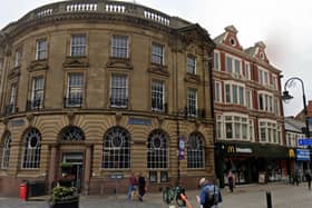 McDonald's near listed former Barclays Bank building on King Street, South Shields