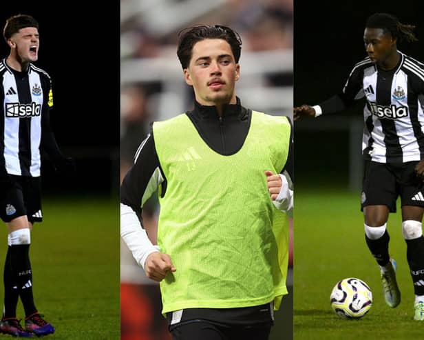 Sean Neave, Leo Shahar and Trevan Sanusi are looking to impress at Newcastle United. (Photo credit: Getty Images)