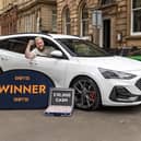 Lewis Denner was in shock and lost for words when his prize was handed over