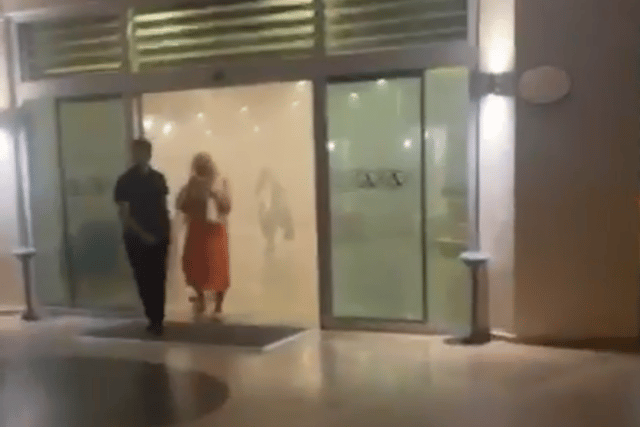 Videos from the scene show smoke filling the lobby of the Asrin Beach Hotel, in Turkey.