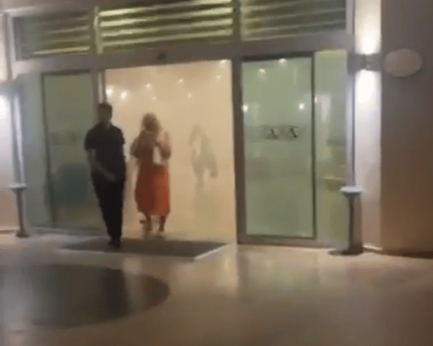 Videos from the scene show smoke filling the lobby of the Asrin Beach Hotel, in Turkey.