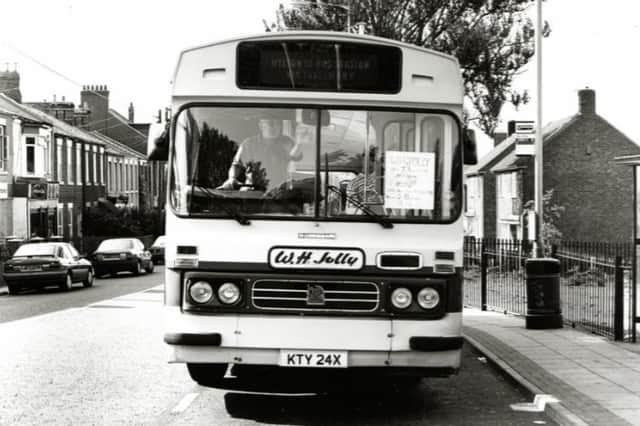 Bus No.24 waiting to depart from South Hylton on the last day of service, in 1995, with driver Jim Rowlands at the wheel.