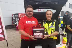 Red Sky Foundation founder Sergio Petrucci and PC Alex Kirbey.
