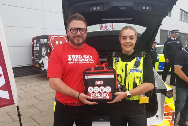 Red Sky Foundation founder Sergio Petrucci and PC Alex Kirbey.