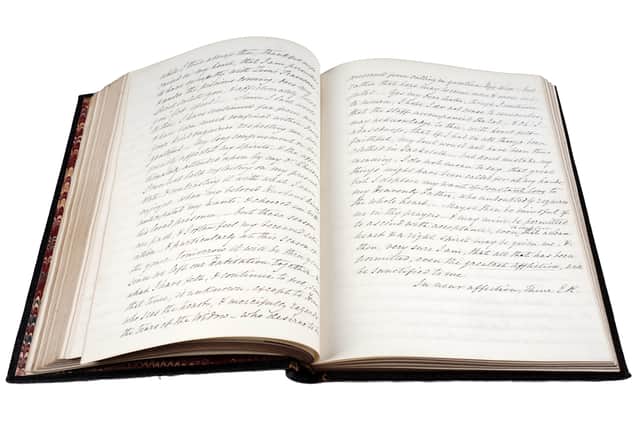 Two manuscript volumes of 'Extracts from the Diary and Correspondence of Elizabeth (Edward) Robson' which sold at auction.