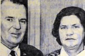 Sadie Knuckey and her husband who were back in South Shields for a visit in 1962, 40 years after she began a new life in New Zealand.