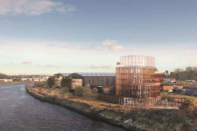An artist's impression showing how the Crown Works film studios in Sunderland could look
