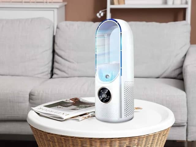 Fill the chamber with ice cubes, turn the fan speed up to the max, and you'll soon feel cool again
