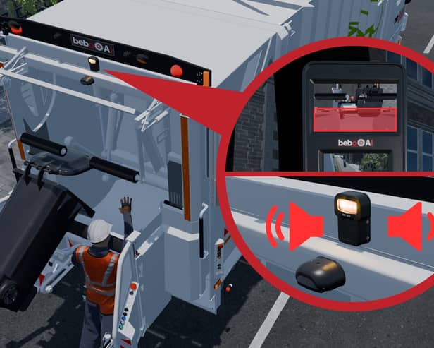 This bebe Human Detection System alerts the vehicle operator if anyone has entered its 'danger zone'
