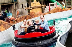 Families can stay inside the park at Gulliver’s World in Warrington – with ride access included in the price
