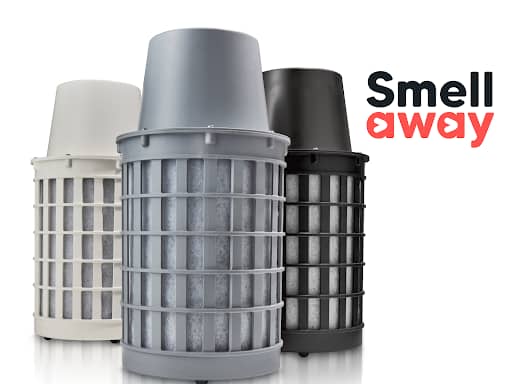 Smell Away’s new HEPA filter removes 99.97% of airborne particles 