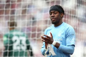 Anthony Elanga of Nottingham Forest acknowledges the fans as he is substituted off during the Premier League match between West Ham United FC and Nottingham Forest FC at London Stadium on May 18, 2025 in London, England. 