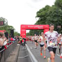 Runners got underway on the Great North Road. 