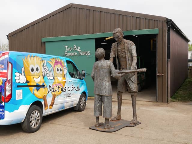 The statue at Ray Lonsdale's studio in South Hetton