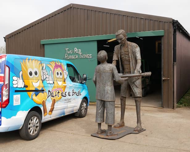 The statue at Ray Lonsdale's studio in South Hetton