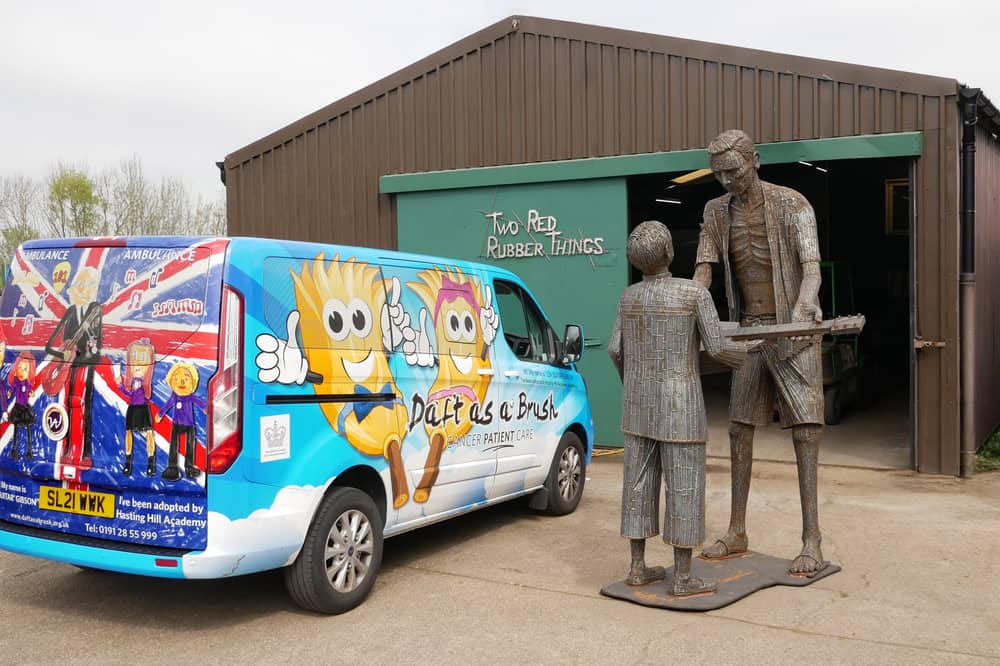 The statue at Ray Lonsdale's studio in South Hetton
