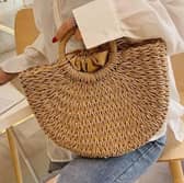 The designer looking straw handbag is the must-have accessory for summer - now £21.24 for a limited time only