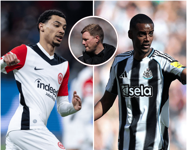 Hugo Ekitike, Eddie Howe and Alexander Isak