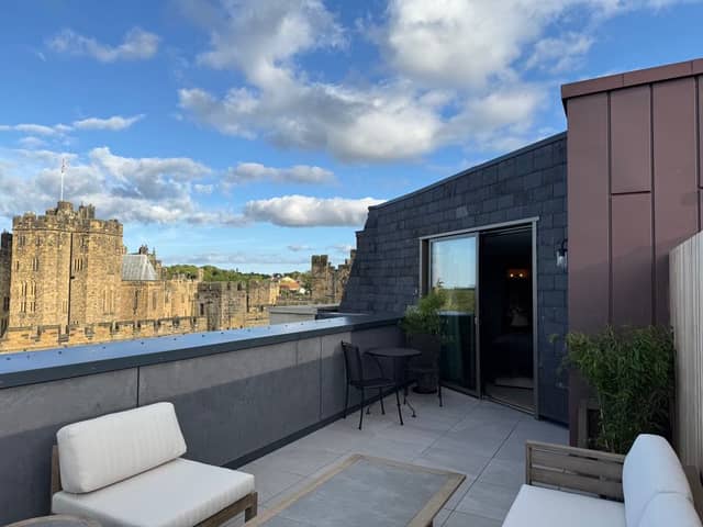 The view from one of the hotel's 14 suites
