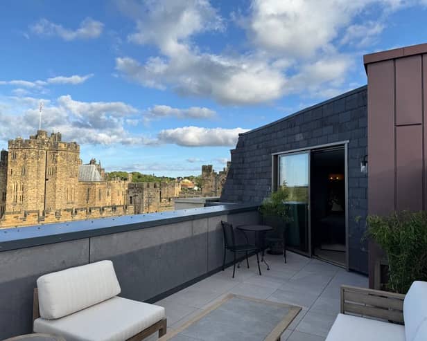 The view from one of the hotel's 14 suites