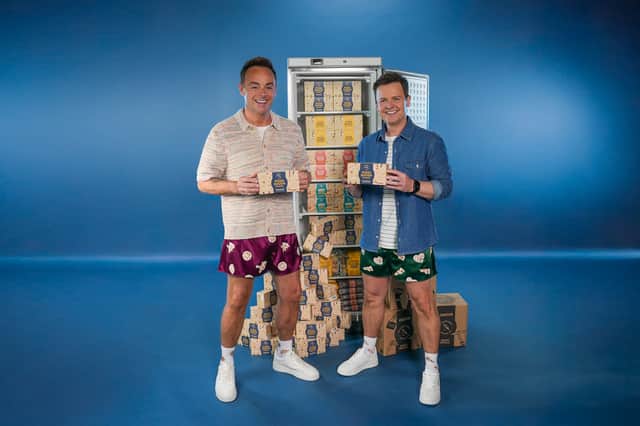 Ant and Dec with the Northern Dough Co products