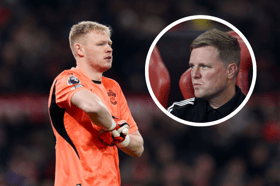 Aaron Ramsdale and Eddie Howe