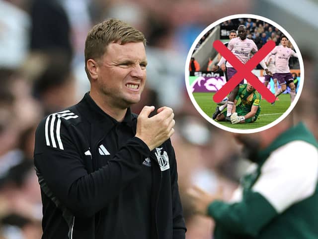 Eddie Howe and Yoane Wissa