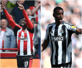 Yoane Wissa and Alexander Isak