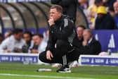 Eddie Howe, Manager of Newcastle United during the Premier League match between Leeds United and Newcastle United at Elland Road on August 30, 2025 in Leeds, England. (Photo by Marc Atkins/Getty Images)