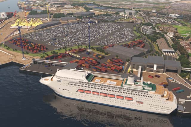 A CGI of how the £150million green terminal could look.