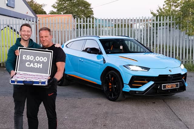 The £50,000 cash bundle is a bonus prize on top of the car