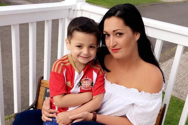 Gemma Lowery, with her courageous son Bradley who lost his fight to neuroblastoma, a rare and aggressive form of childhood cancer, in July of 2017.