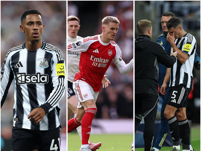 Jacob Ramsey, Martin Odegaard and Fabian Schar