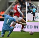 VAR intervened to overturn a penalty given by Jarred Gillett after Nick Pope & Viktor Gyokeres collided in the penalty box