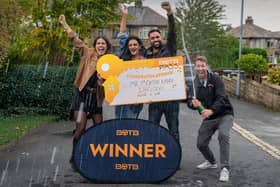 BOTB presenters Katie Knight and Christian Williams helped Amra and Mohsin celebrate