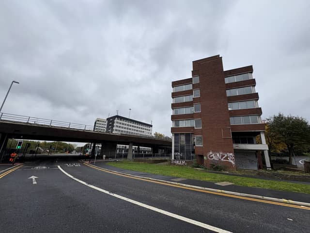 The closed A167 Gateshead Highway flyover