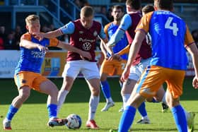 Action from South Shields' FA Cup first round defeat against League Two club Shrewsbury Town (photo Kevin Wilson)