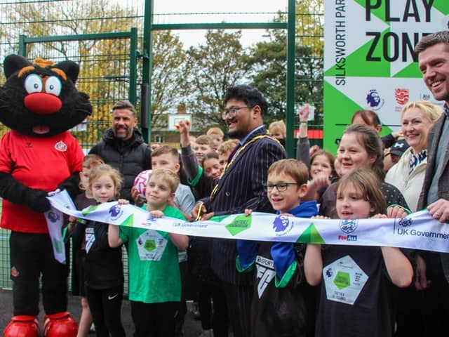 Sunderland AFC legend Kevin Phillips at the official opening of the new Play Zone.