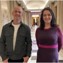 Cllr Rachael Taylor Cllr David Francis at South Shields Town Hall