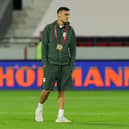 Aleksandar Stankovic of Serbia inspects the pitch prior to the FIFA World Cup 2026 qualifier match between Serbia and Albania at  on October 11, 2025 in Belgrade, Serbia. (Photo by Srdjan Stevanovic/Getty Images)