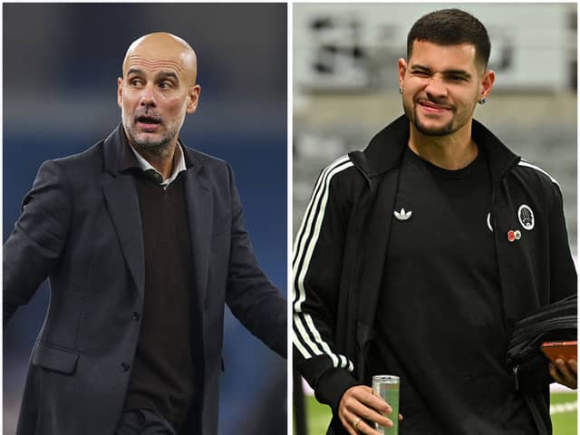 Pep Guardiola has admitted he is a 'big fan' of Bruno Guimaraes ahead of Man City's clash with Newcastle United.