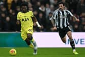 Sandro Tonali in action against Spurs. 